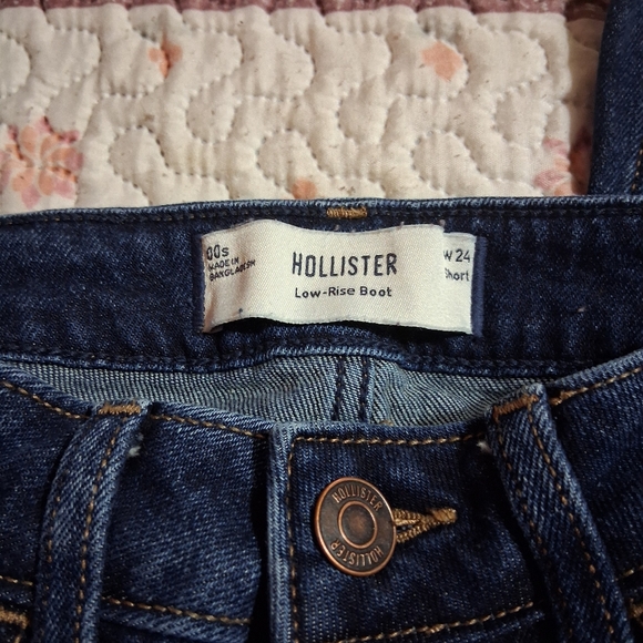 Hollister Dark Blue 00 short Lowrise Bootcut Jeans - Picture 3 of 3